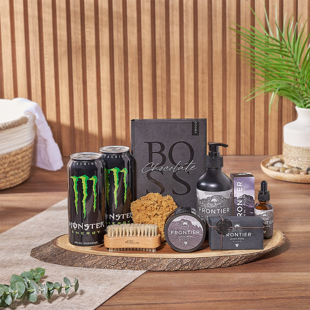 Live Edge Serving Board Spa Gift – how the gift is presented
