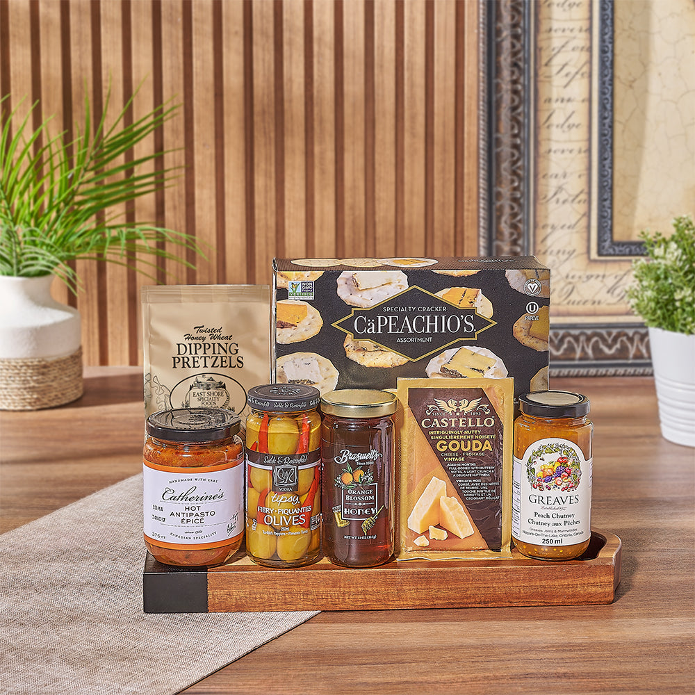 Appetizer Gift Set with Spicy Olives – how the gift is presented