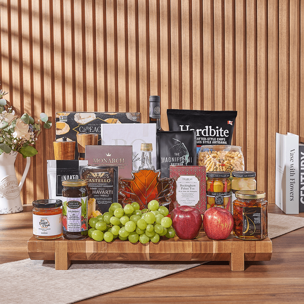 Kosher Wine Snack Gift Board – how the gift is presented