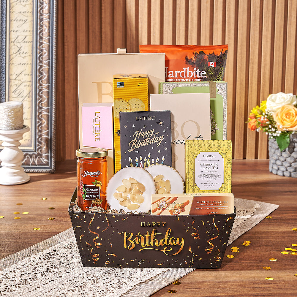 Birthday Party Starter Gift, birthday gift, birthday, chocolate gift, chocolate, cookie gift, cookie, tea gift, tea, Rhode Island delivery Birthday Party Starter Gift, birthday gift, birthday, chocolate gift, chocolate, cookie gift, cookie, tea gift, tea, Rhode Island delivery