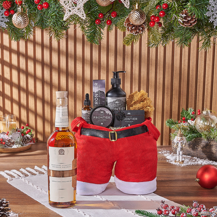 Christmas Liquor & Spa Gift Bag, liquor gift, liquor, spa gift, spa, Christmas gift, Christmas, men's spa gift, men's spa, Rhode Island delivery