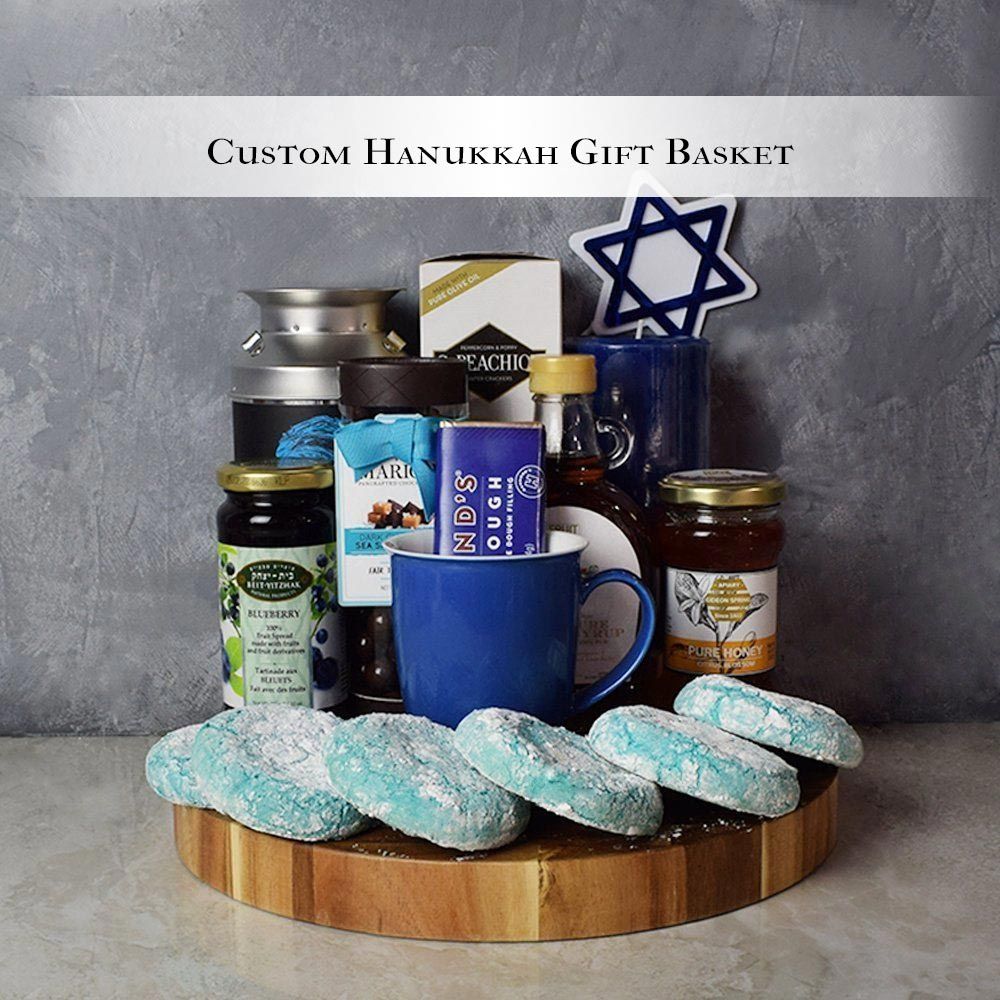 Custom Hanukkah Gift Basket from Rhode Island Baskets - Rhode Island Delivery Custom Hanukkah Gift Basket from Rhode Island Baskets - Rhode Island Delivery