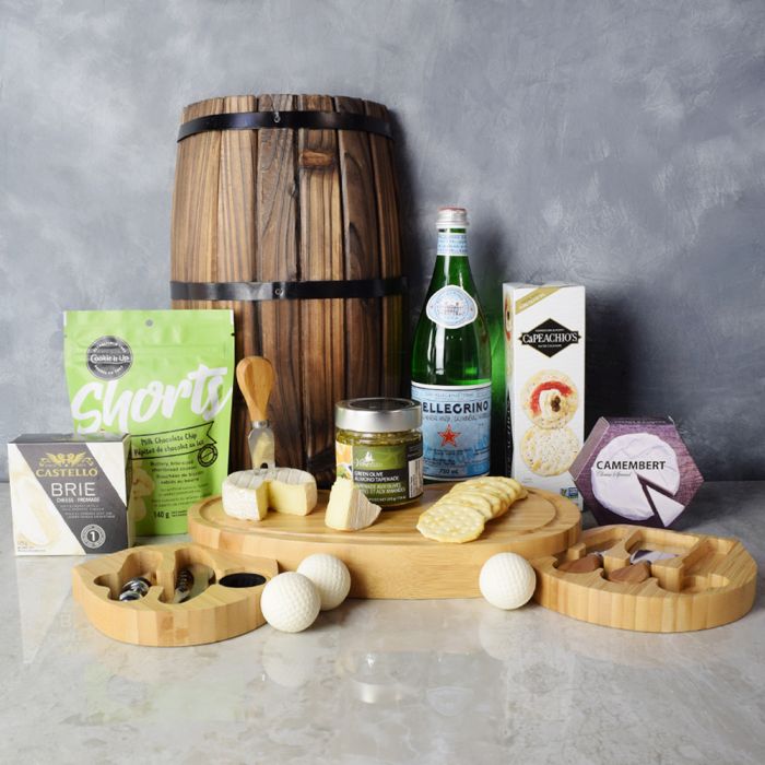 Cheese Board and Tapenade Gift Basket – how the gift is presented