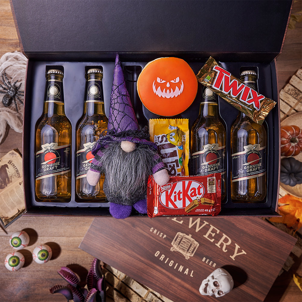 Halloween Beer with Plush Gift – how the gift is presented