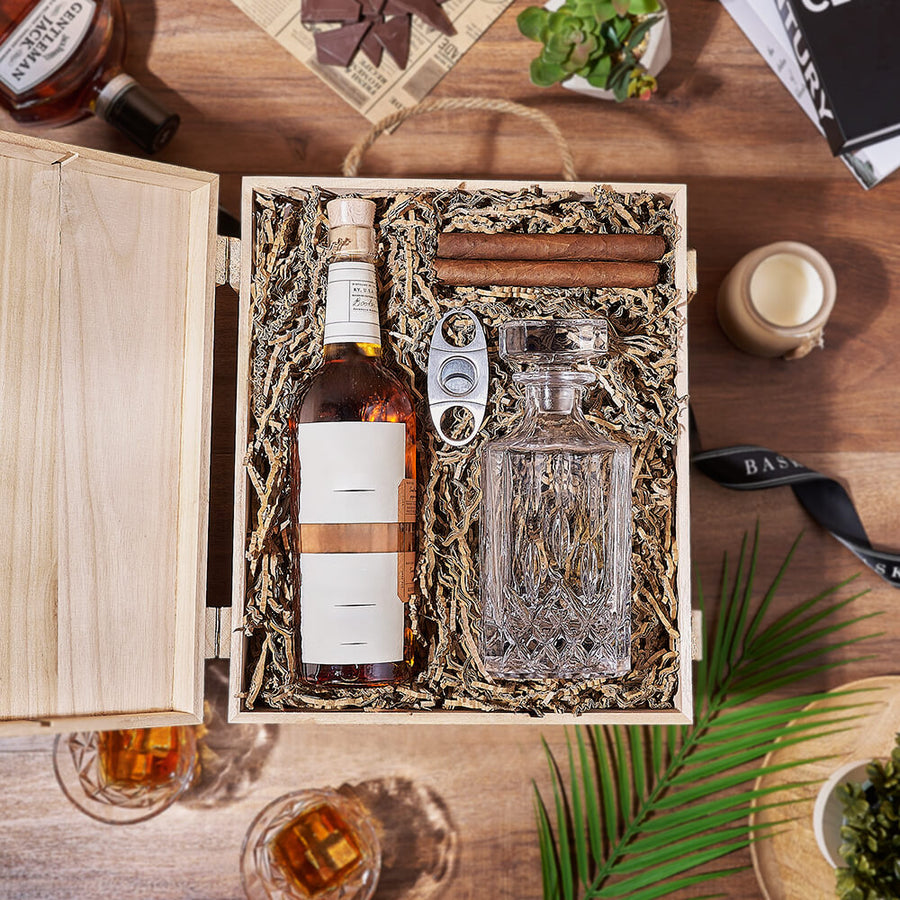 Liquor & Decanter Crate from Rhode Island Baskets - Rhode Island Delivery