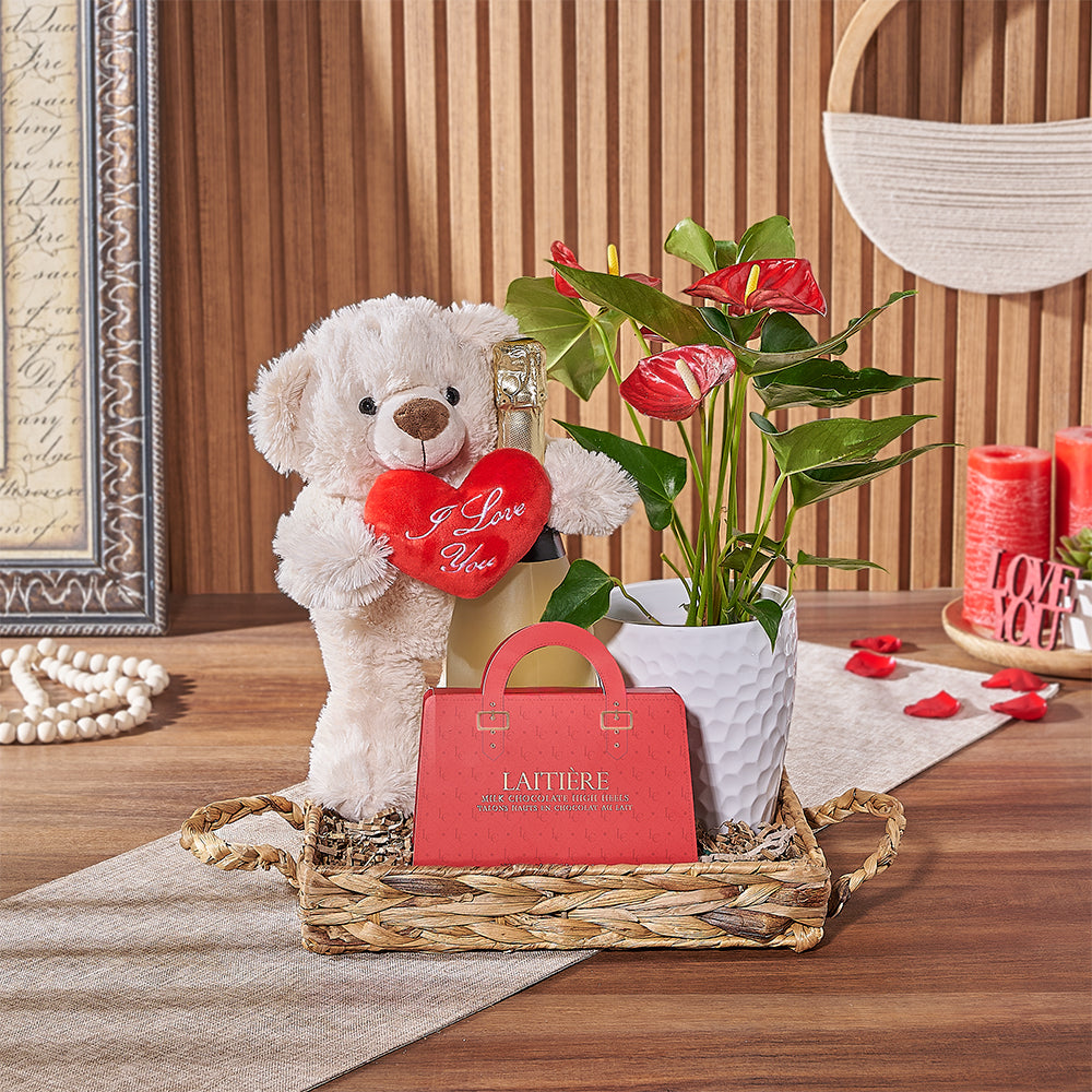 Valentine's Day Sparkling Wine Celebration – how the gift is presented