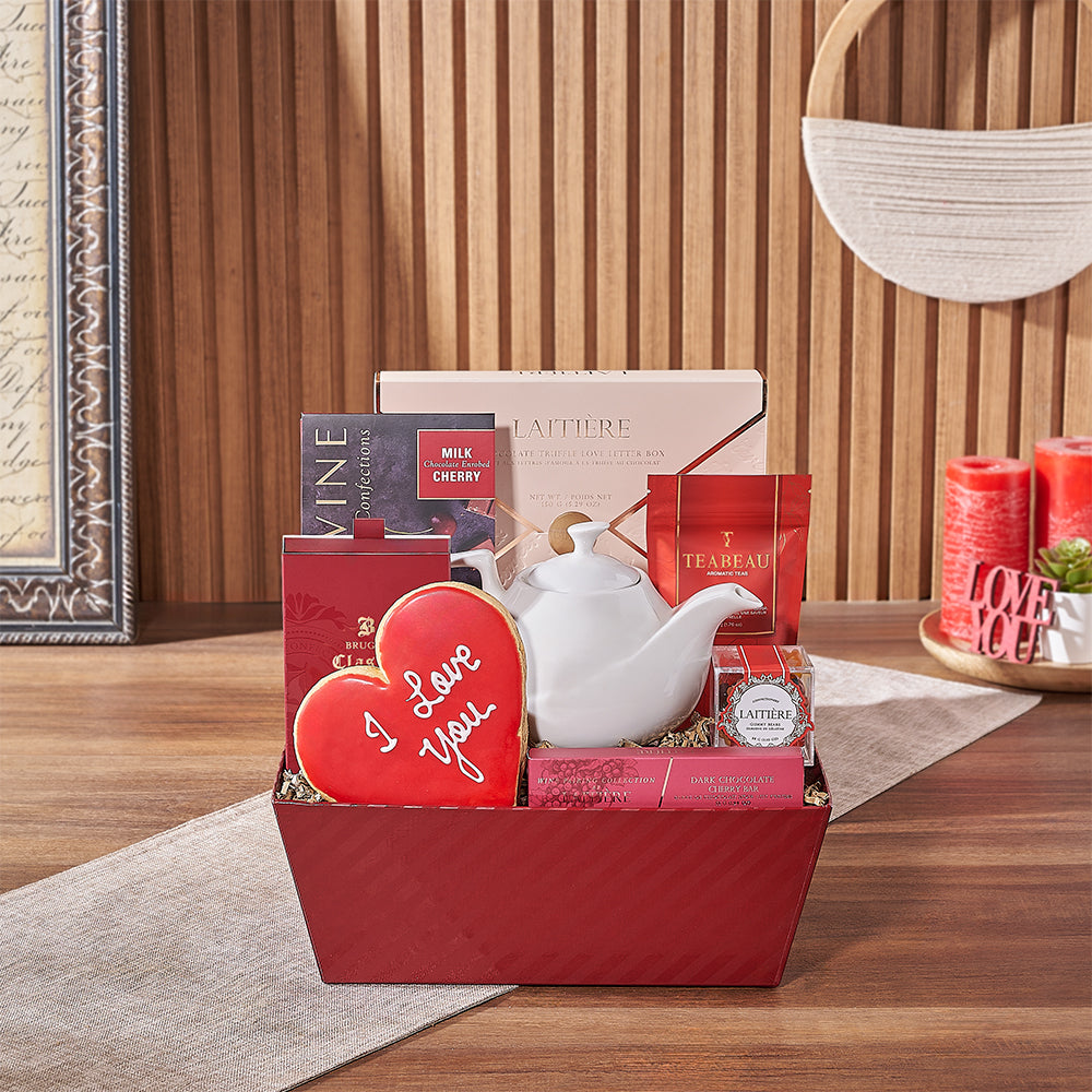 Valentine's Day Chocolate Tea Treats – how the gift is presented