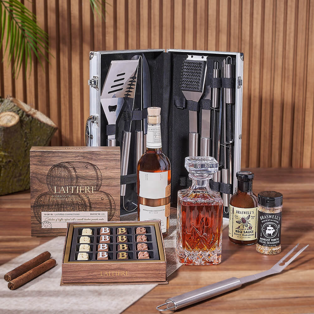 Whiskey and Bourbon Truffle Gift Set – how the gift is presented