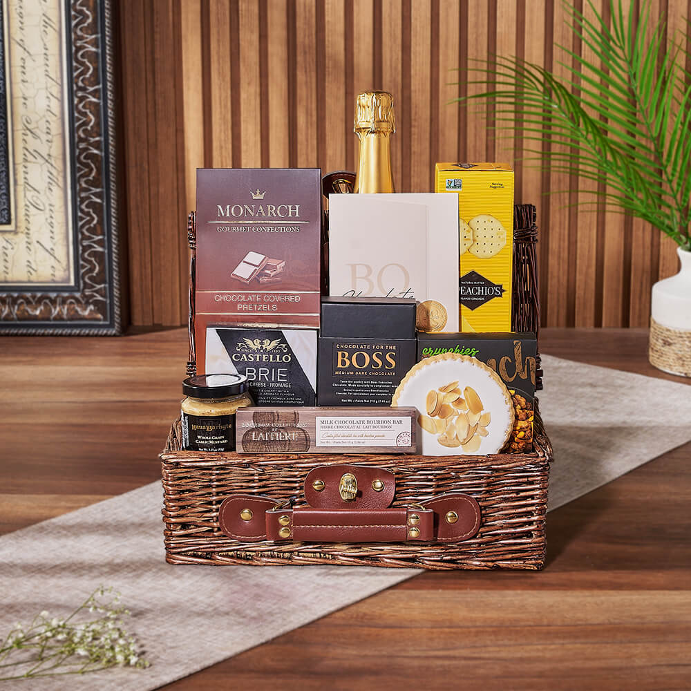 Sparkling Wine with Fine Snacks – how the gift is presented