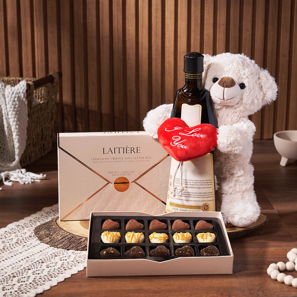 Vodka and Truffle Chocolate Gift – how the gift is presented