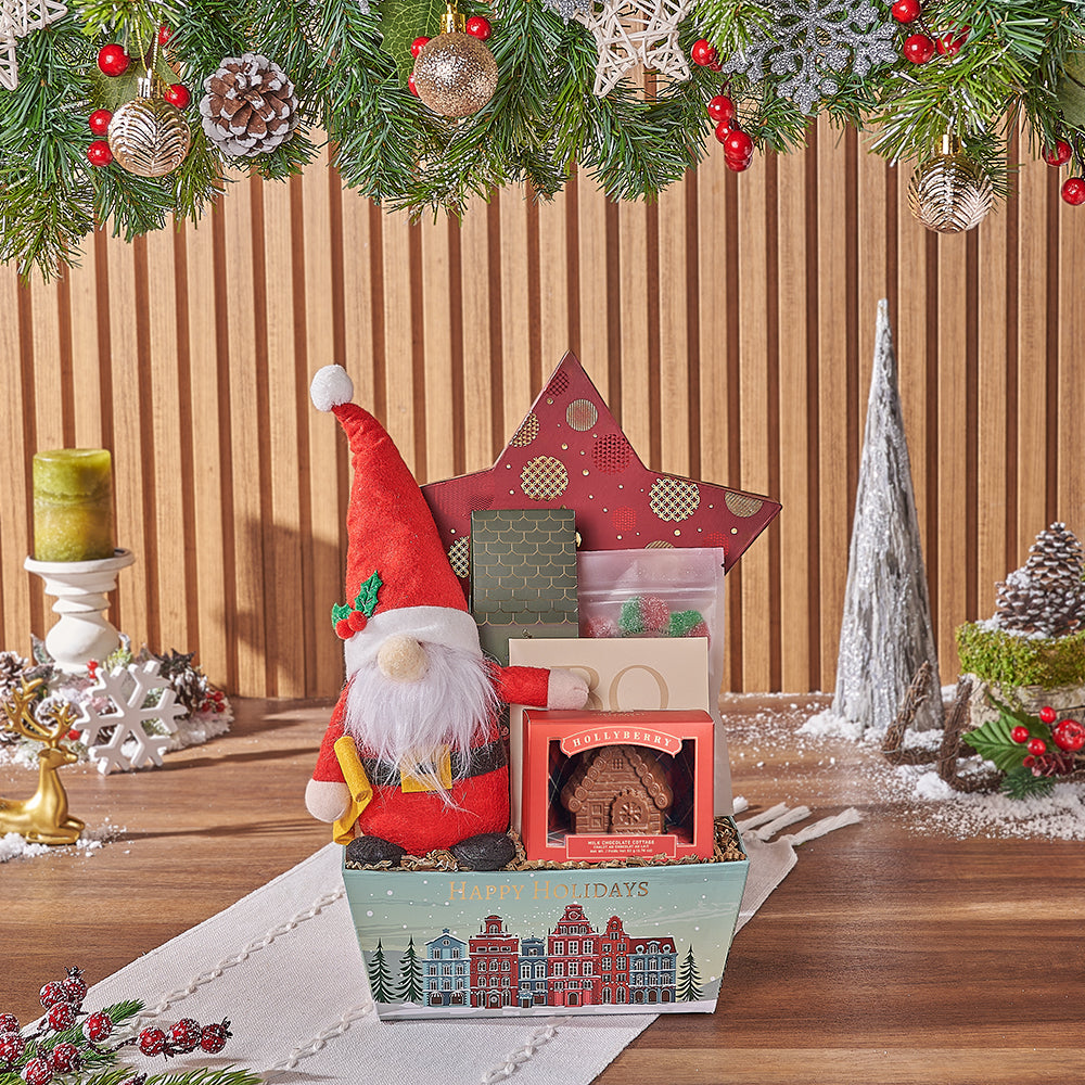 Winter Market Chocolate Gift Basket – how the gift is presented