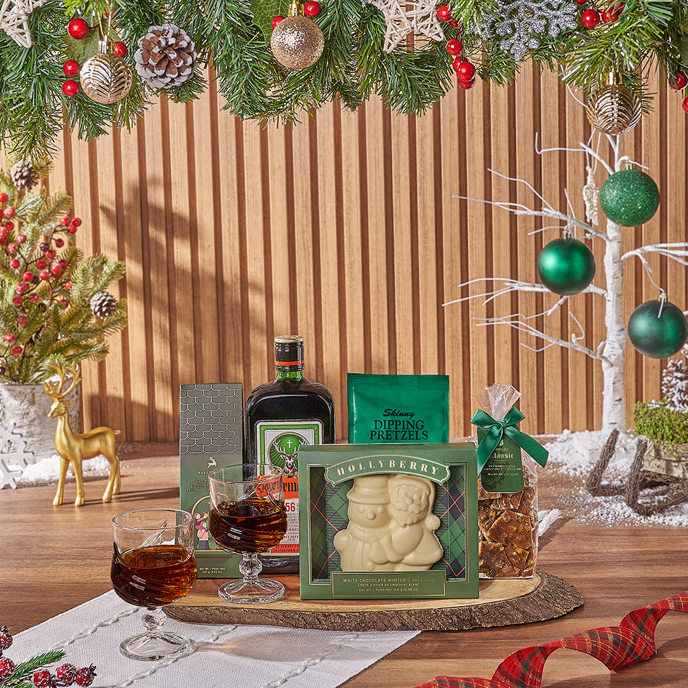 Christmas Vodka Gift Basket – how the gift is presented