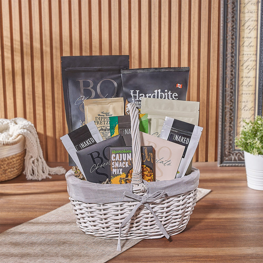 Cookies & Nuts Snack Set is sure to please a crowd at any occasion - Rhode Island Baskets