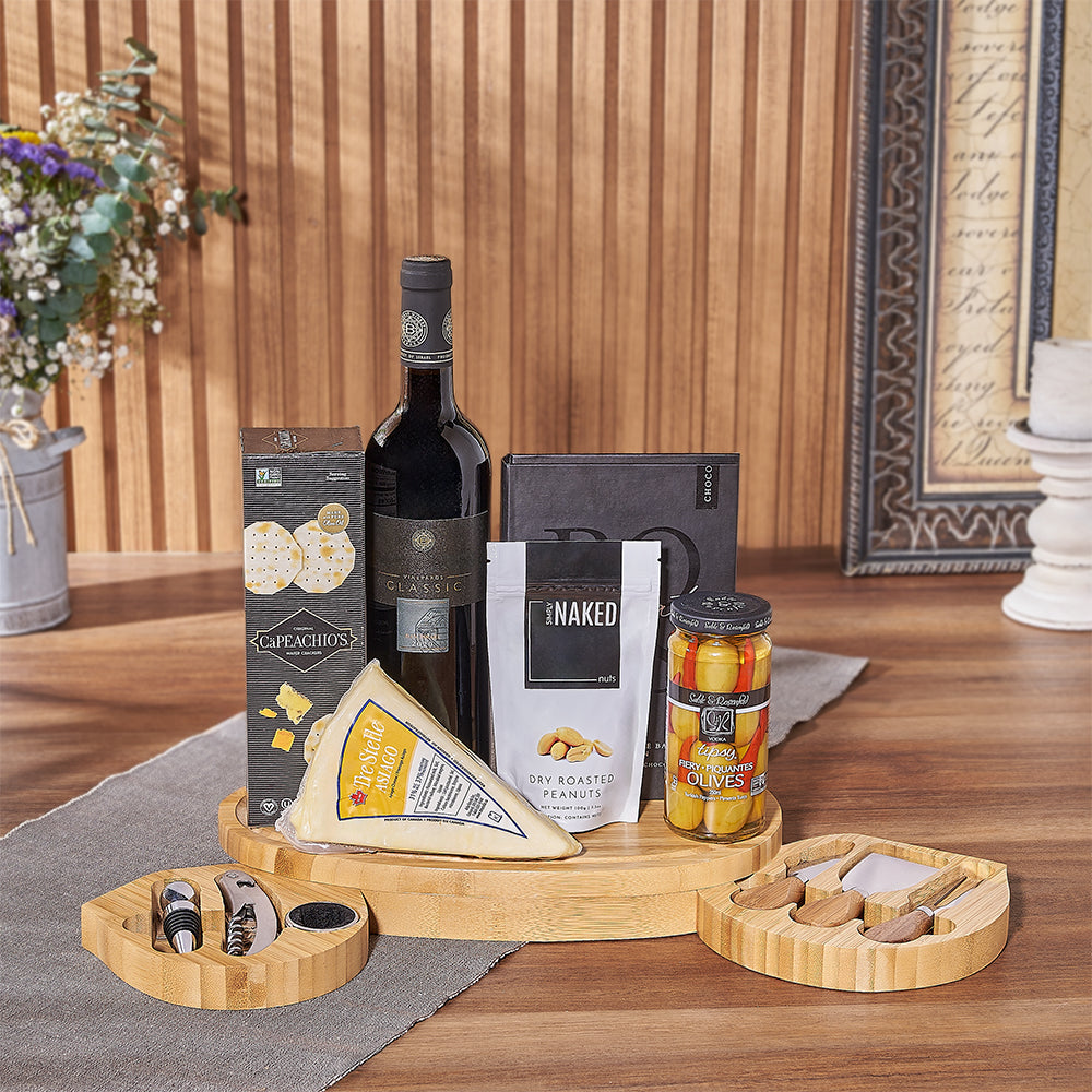 Kosher Wine &amp; Cheese Party Crate
Rhode Island Baskets- Canada Delivery