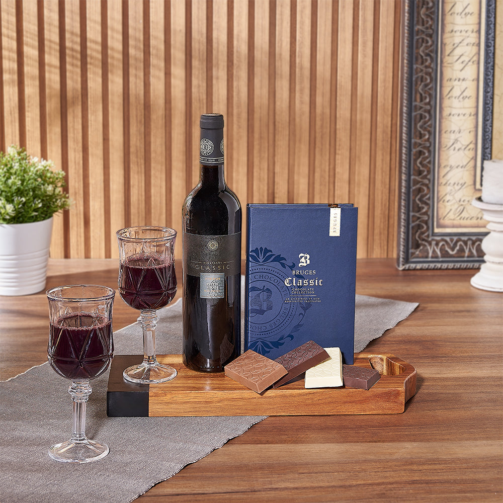 Experience luxury with the Kosher Wine &amp; Chocolate for Two gift set - Rhode Island Delivery