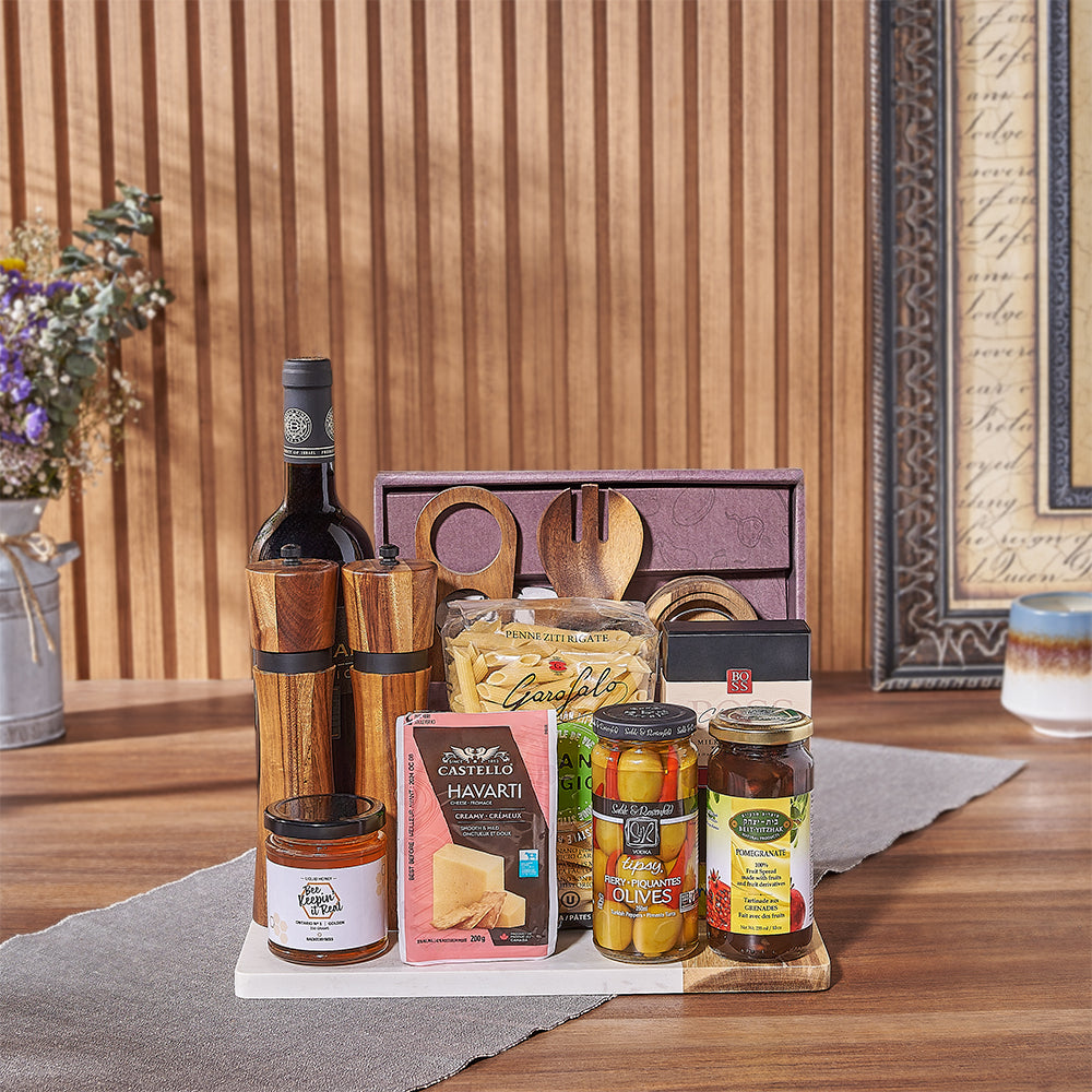 Hanukkah Kosher Wine &amp;amp; Pasta Basket from Rhode Island Baskets is an exceptional way to indulge -  Rhode Island Delivery