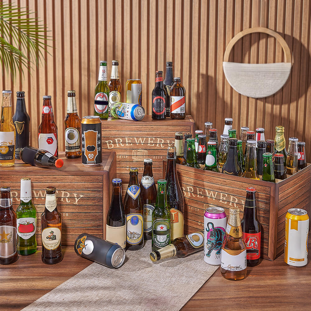Beer Gift Box with Decorative Text – how the gift is presented
