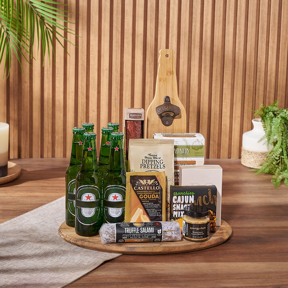 Beer & Cheese Lover's Basket from Rhode Island Baskets - Beer Gift Set - Rhode Island Delivery