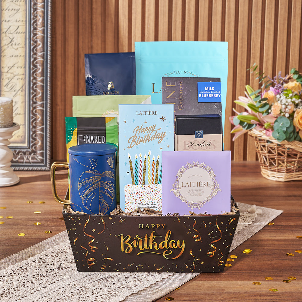 Birthday Sweet Coffee Break Gift, coffee gift, coffee, birthday gift, birthday, chocolate gift, chocolate, Rhode Island delivery