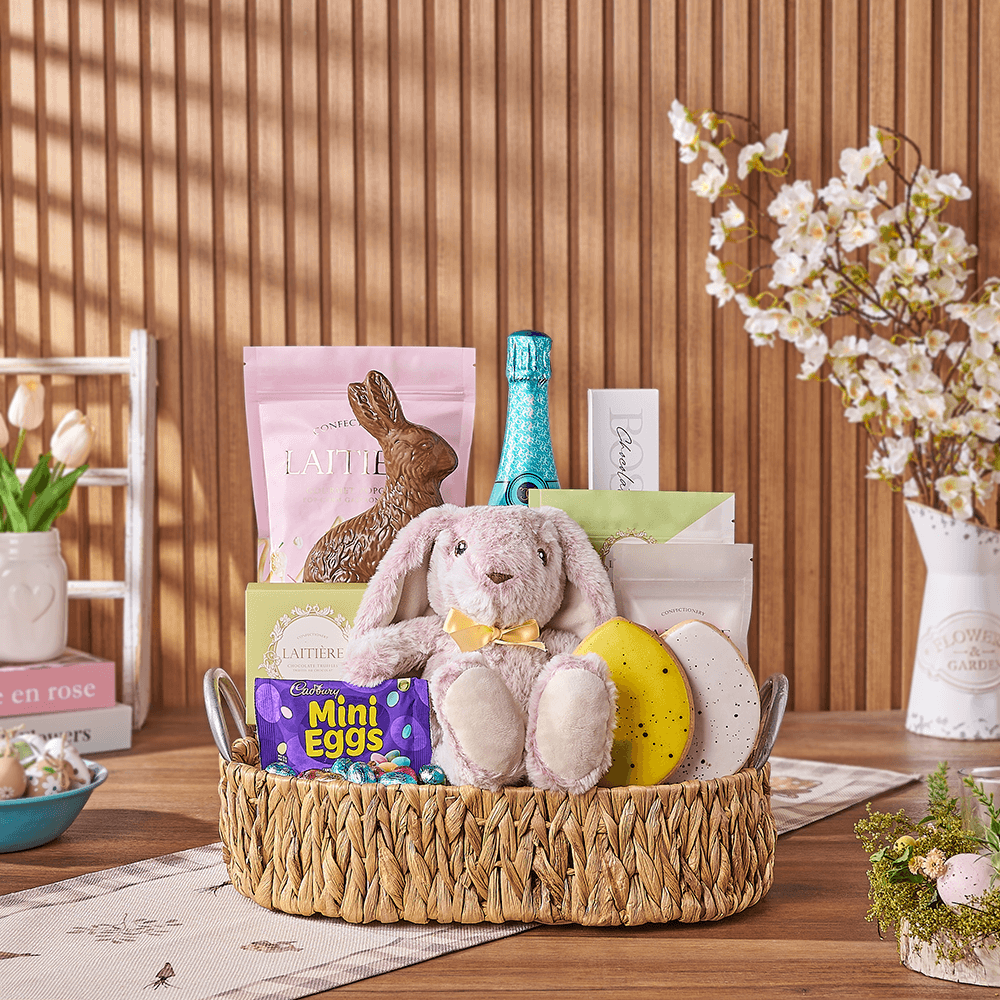 Bubbly Bunny Gift Set, sparkling wine gift, sparkling wine, champagne gift, champagne, chocolate gift, chocolate, easter gift, easter, Rhode Island delivery