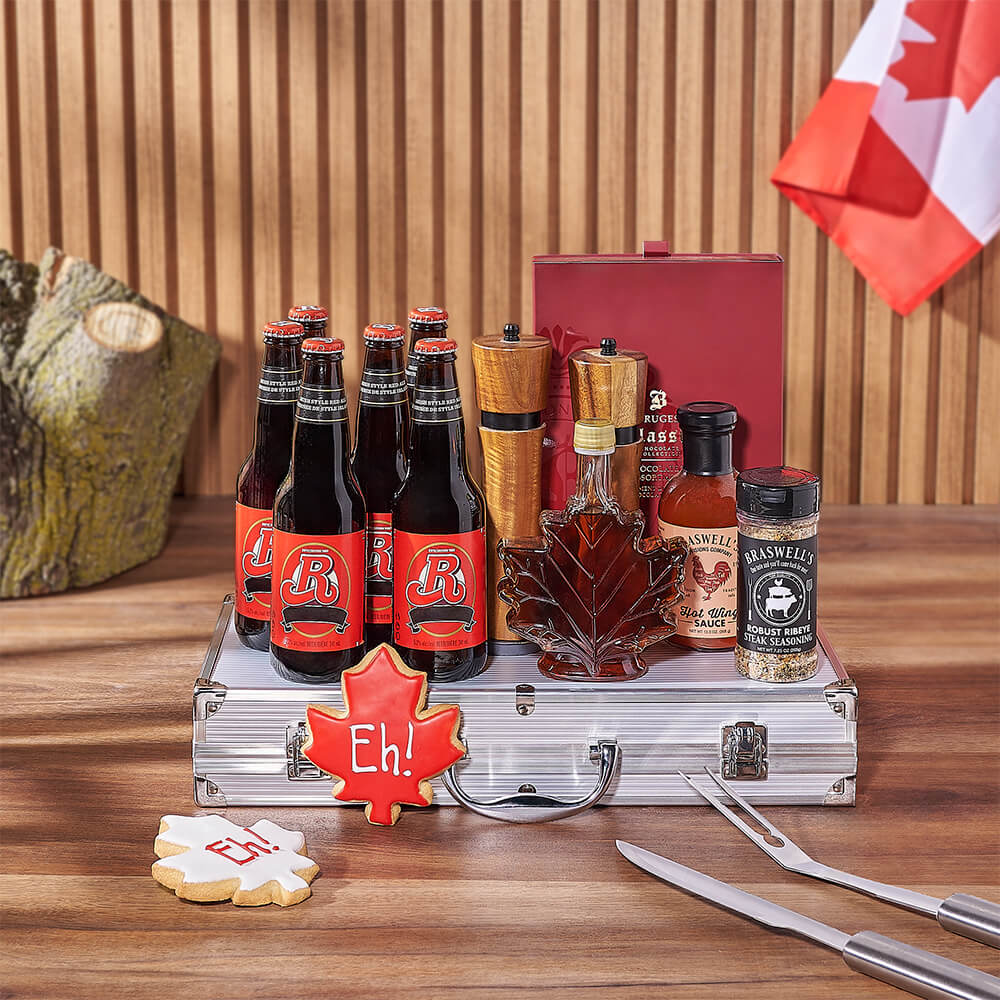 Canada Day Beer &amp; Grill Gift Set, beer gift, beer, grill gift, grill, Canada day gift, Canada day, Rhode Island Baskets