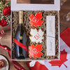 Canada Day Bubbly Gift Box, canada day gift, canada day, chocolate gift, chocolate, cookie gift, cookie, Rhode Island delivery