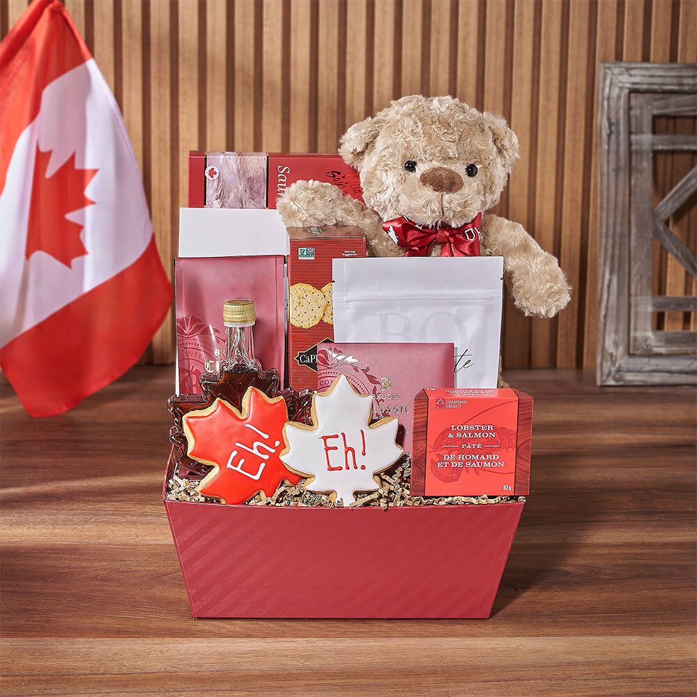 Canada Day Seafood &amp; Snack Gift, canada day gift, canada day, seafood gift, seafood, cookie gift, cookie, Rhode Island Delivery