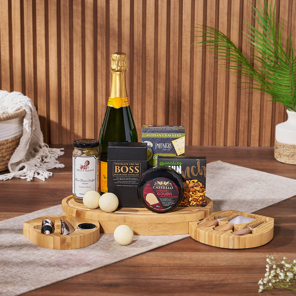 Cheese &amp; Champagne Celebration Gift Set, champagne gift, champagne, sparkling wine gift, sparkling wine, cheese board gift, cheese board, Rhode Island delivery