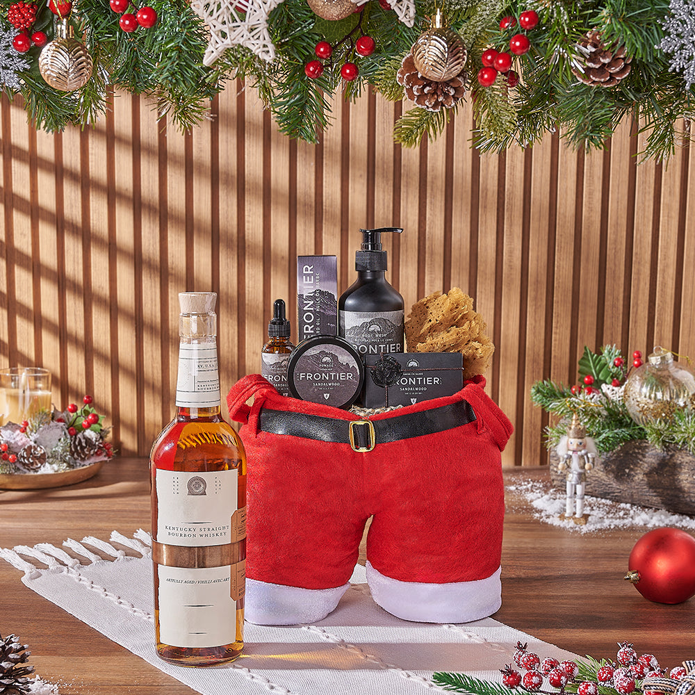 Christmas Liquor &amp; Spa Gift Bag, liquor gift, liquor, spa gift, spa, Christmas gift, Christmas, men's spa gift, men's spa, Rhode Island delivery