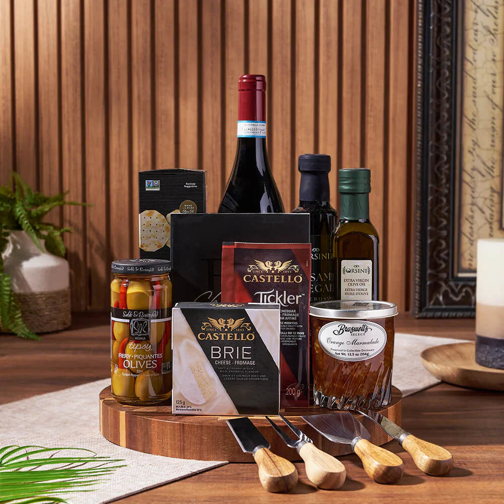 Classic Wine &amp; Dine Gift Basket, wine gift, wine, gourmet gift, gourmet, Rhode Island delivery