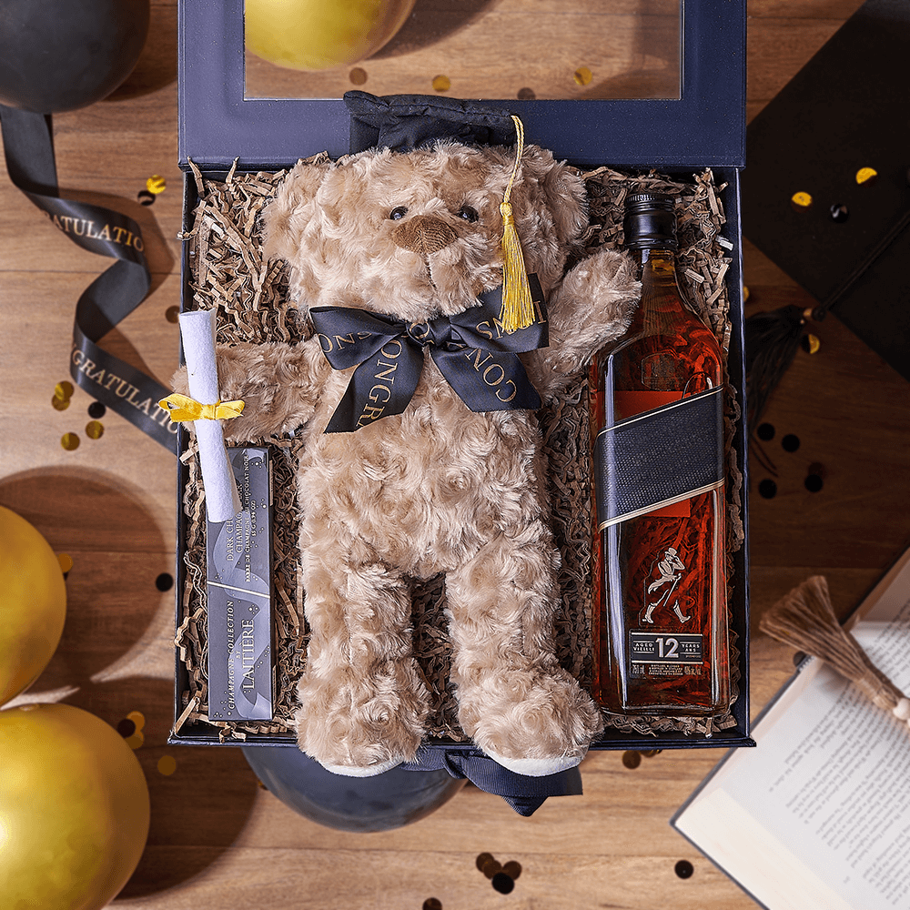 Congratulations Grad Liquor Box, liquor gift, liquor, chocolate gift, chocolate, graduation gift, graduation, Rhode Island delivery