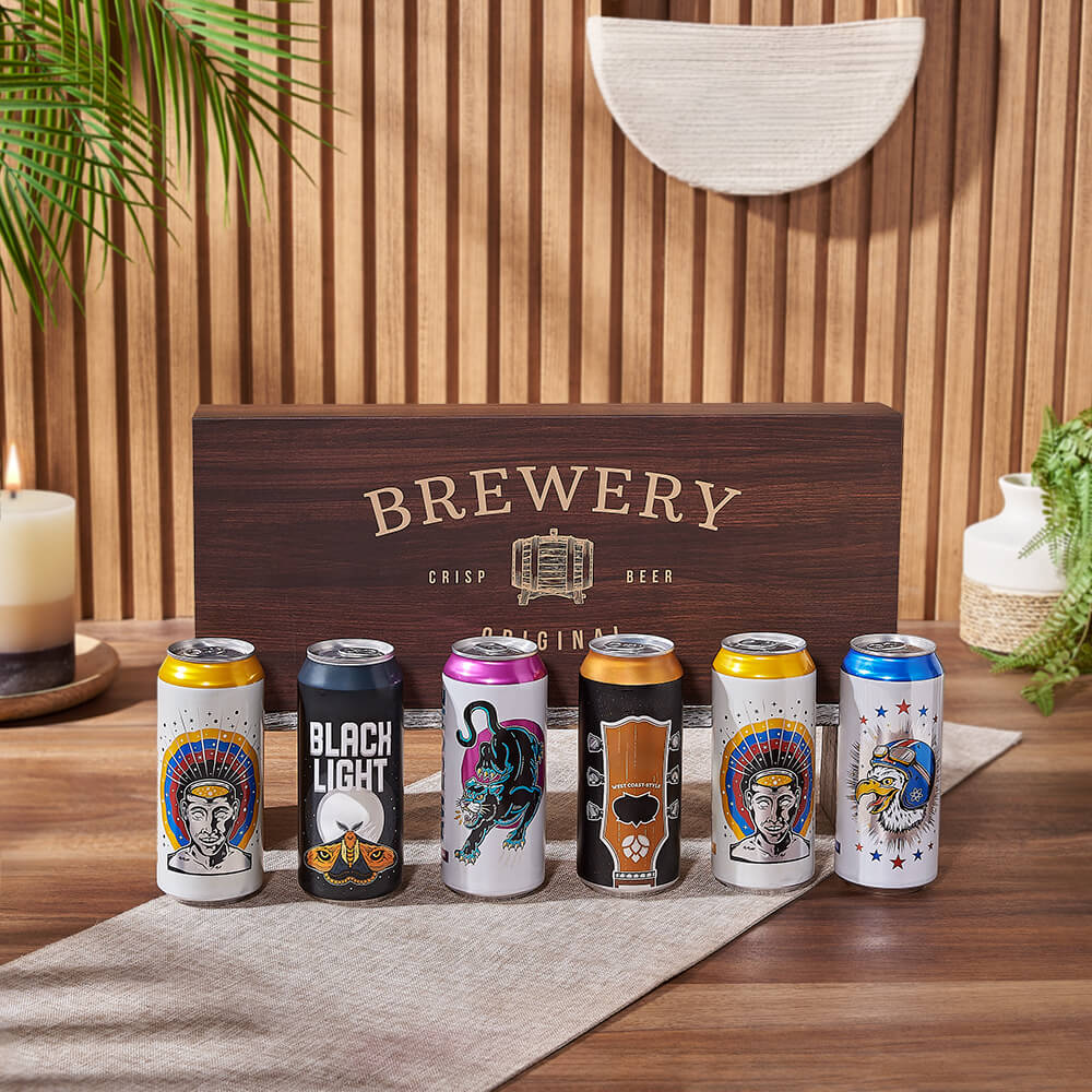 Wooden Beer Box Gift Basket – how the gift is presented
