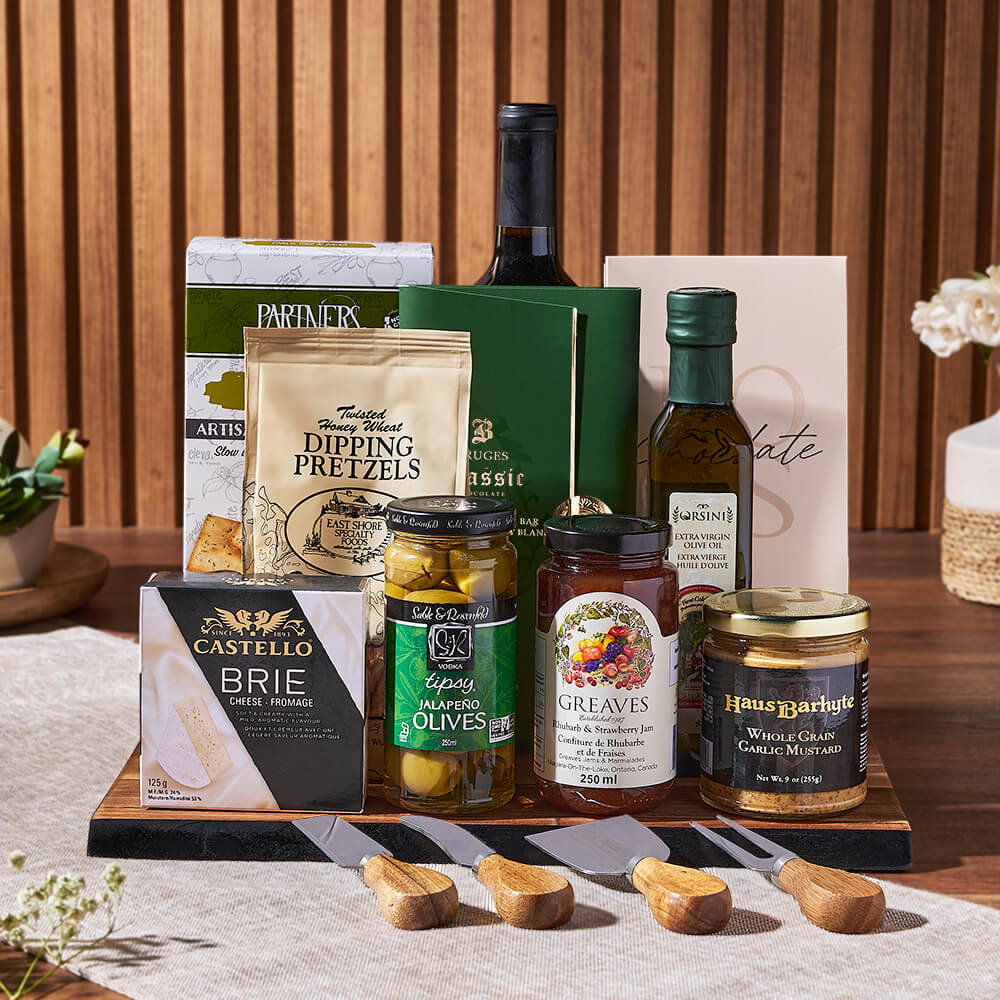 Delicious Gathering Wine &amp; Cheese Gift Set, wine gift, wine, cheese gift, cheese, Rhode Island delivery