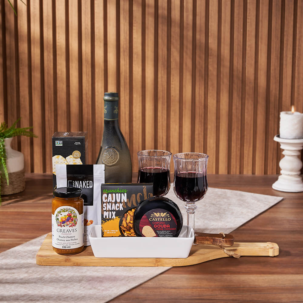 Delightful Wine &amp; Treat Gift Set, wine gift, wine, snack gift, snack, Rhode Island delivery