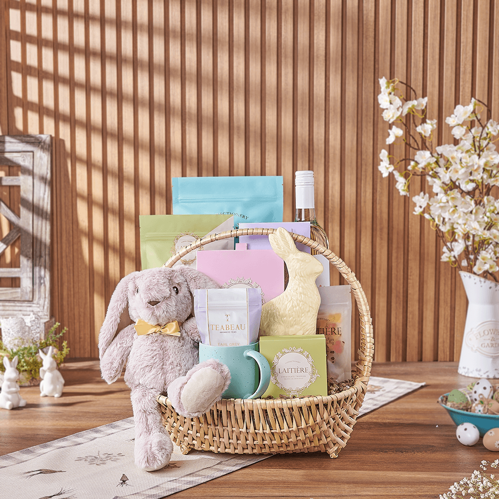 Easter Feast & Wine Gift, wine gift, wine, easter gift, easter, chocolate gift, chocolate, tea gift, tea, Rhode Island delivery