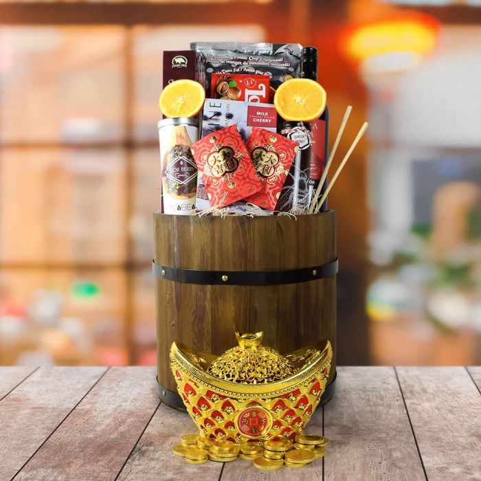 Everlasting Fortune &amp; Festive Wishes Gift Basket from Rhode Island Baskets - Rhode Island Delivery