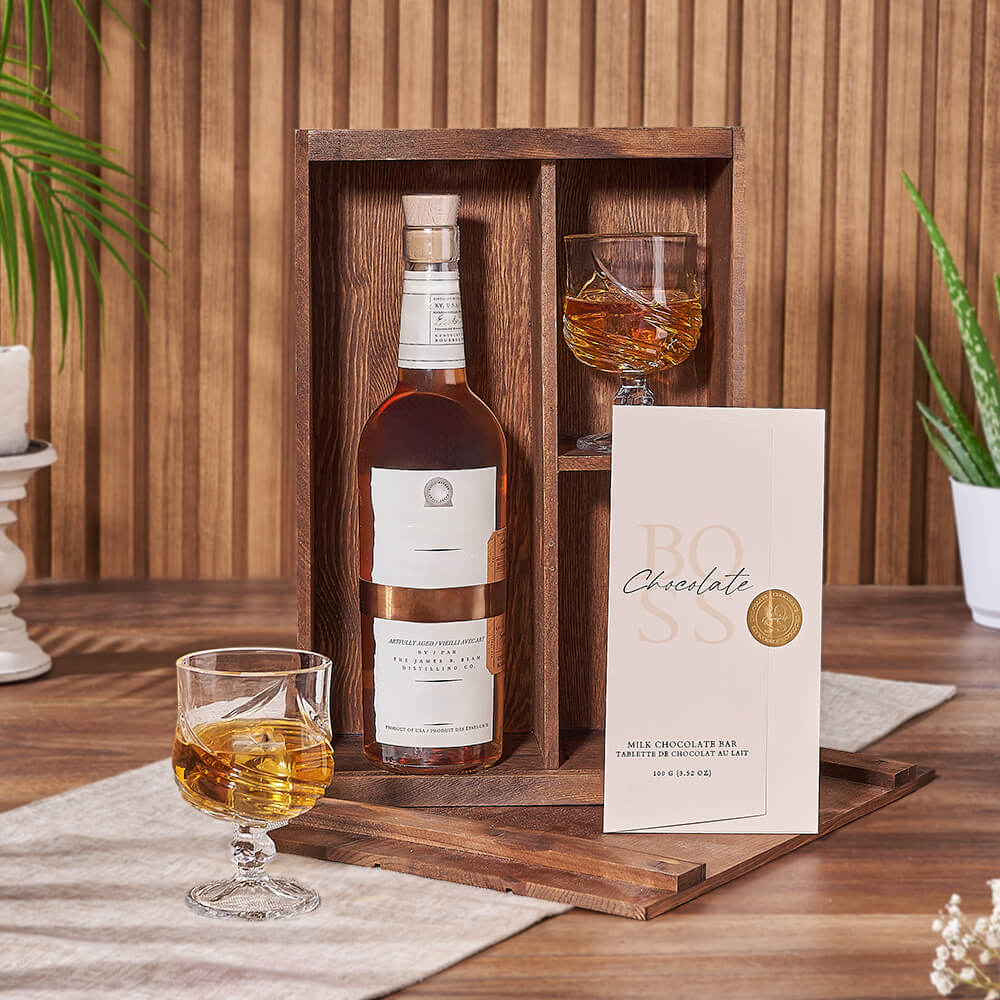 Executive Liquor &amp; Decanter Set, liquor gift, liquor, chocolate gift, chocolate, Rhode Island delivery