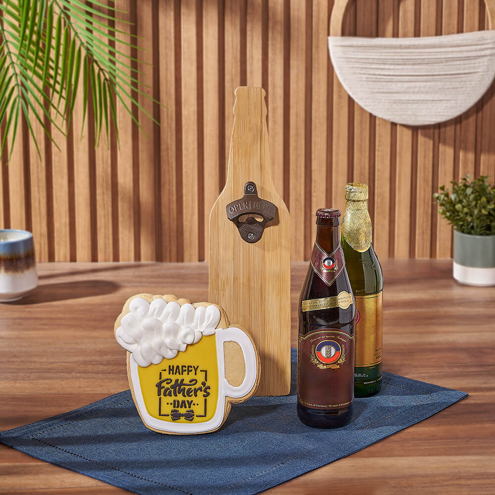 Father's Day Beer Mug Gift Basket – how the gift is presented