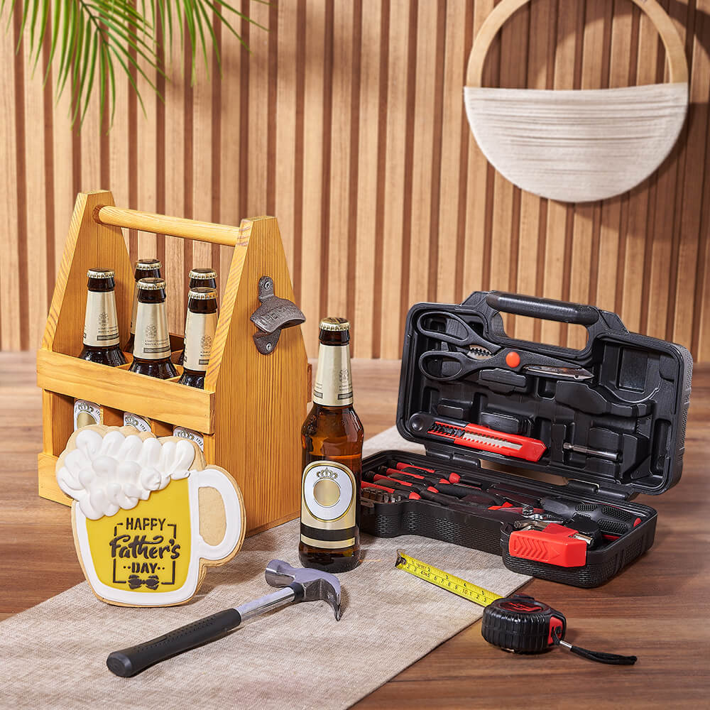 Father’s Day Brew &amp; Tool Gift from Rhode Island Baskets - Beer Gift Set - Rhode Island Delivery
