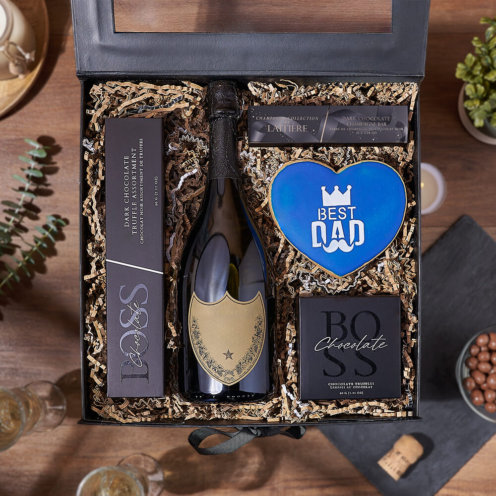 Father’s Day Champagne &amp; Sweets Box from Rhode Island Baskets - Champagne Gift Set - Rhode Island Delivery