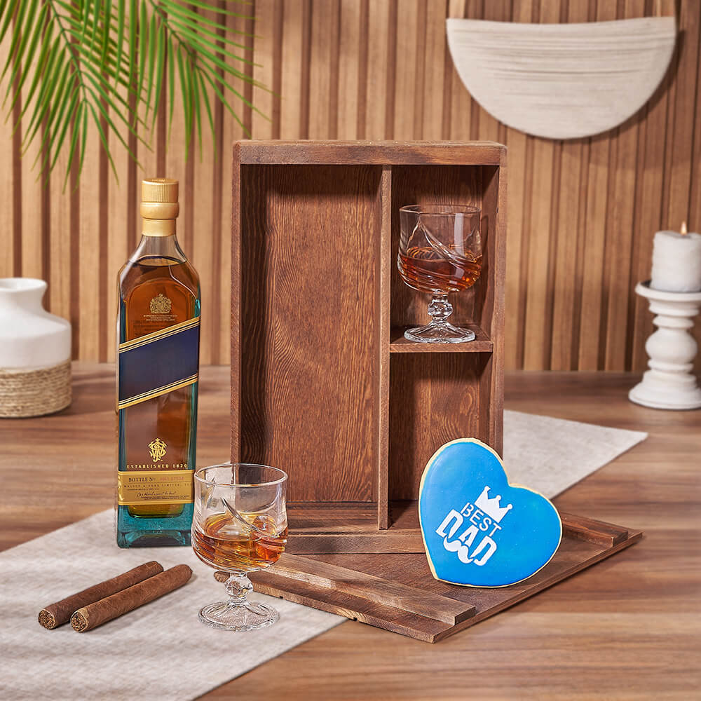 Father’s Day Spirits &amp; Cookie Box, liquor gift, liquor, cookie gift, cookie, cigar gift, cigar, fathers day gift, fathers day, Rhode Island delivery
