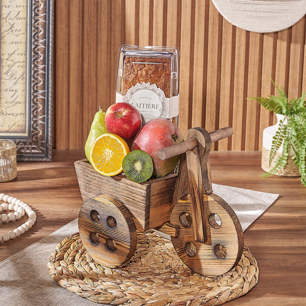 Fruit &amp; Treat Gift Cart from Rhode Island Baskets - Fruit Gift Basket - Rhode Island Delivery