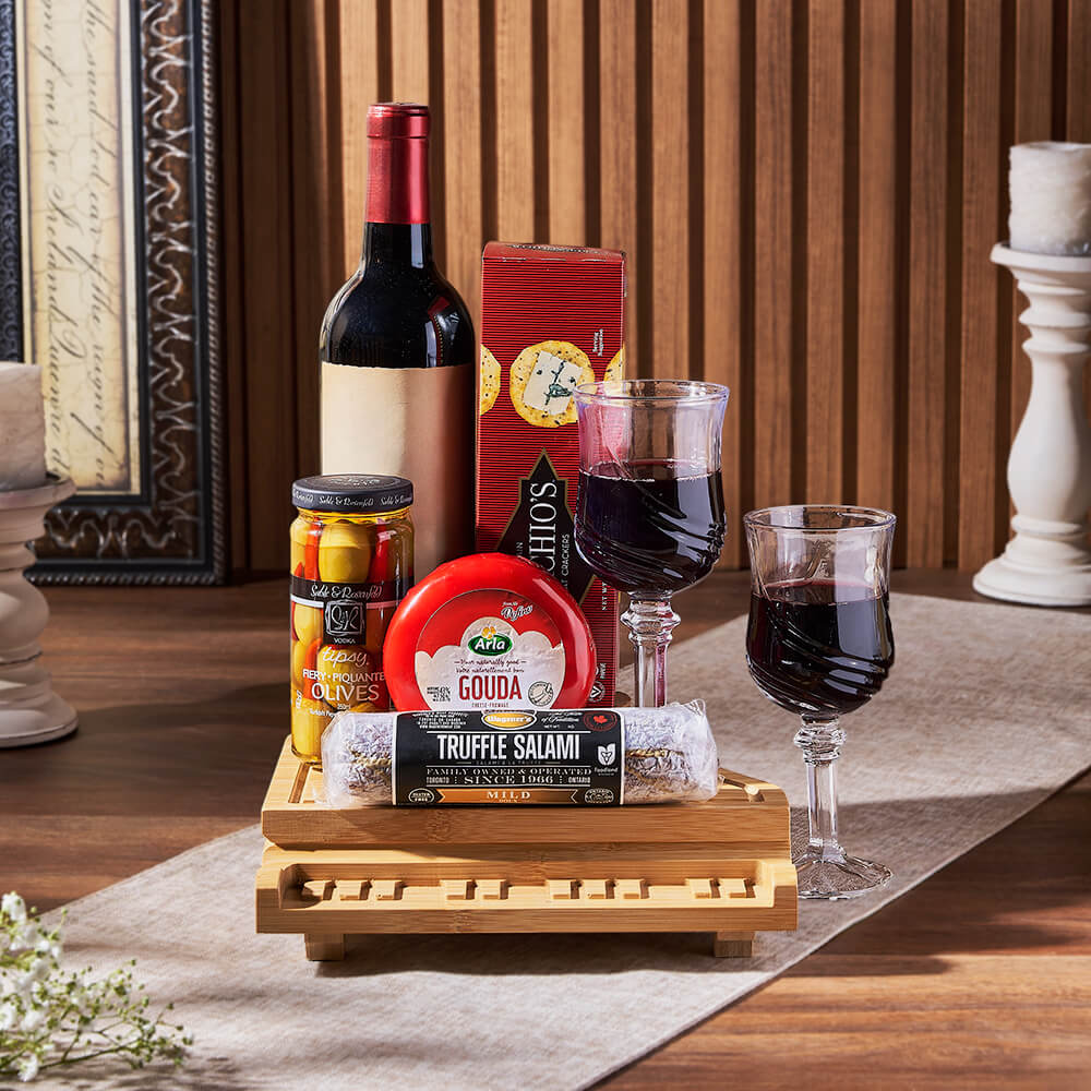 Grand Piano &amp; Wine Gift Basket, wine gift, wine, charcuterie gift, charcuterie, cheese gift, cheese, Rhode Island delivery