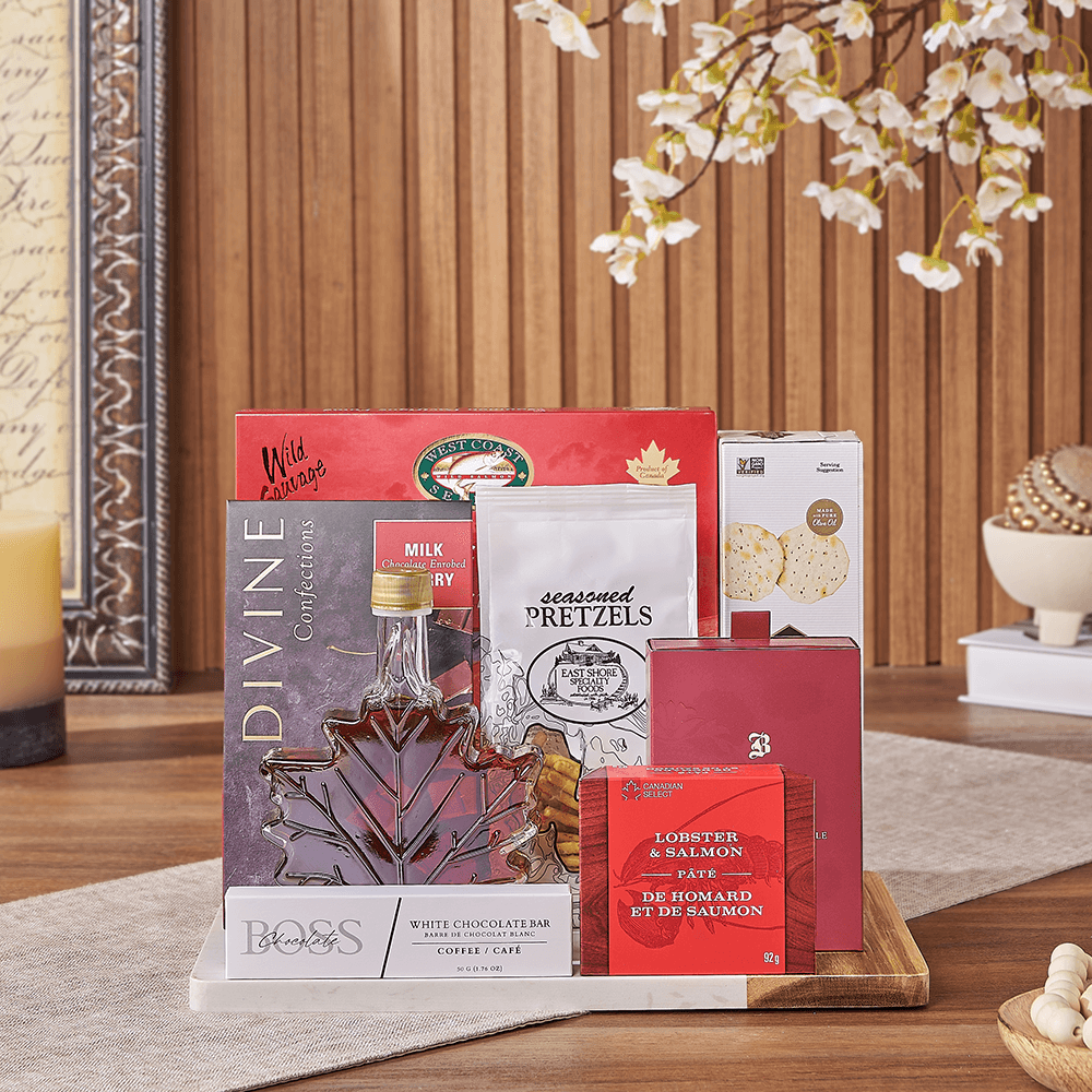 Halal Smoked Salmon Treat Gift Basket – how the gift is presented