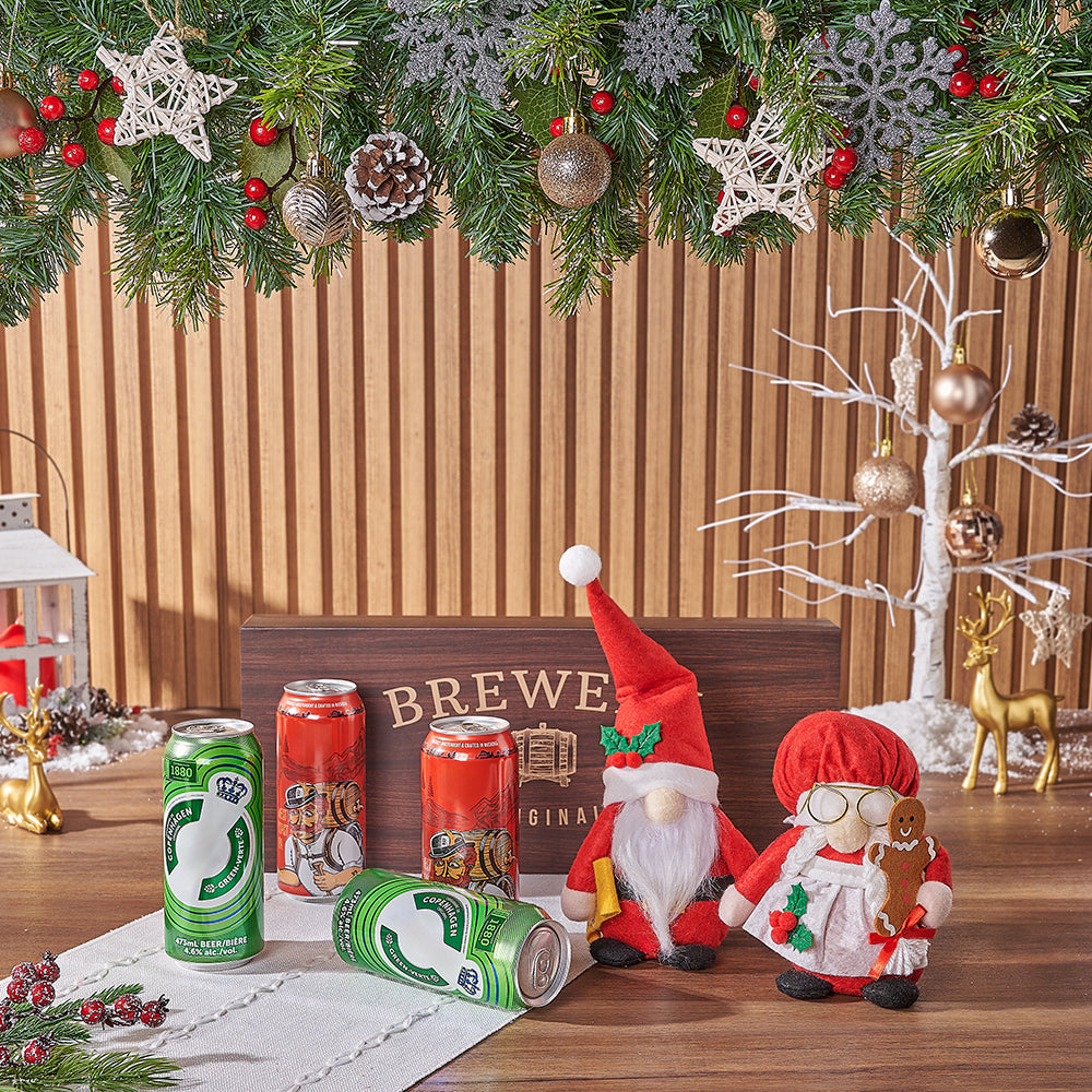 Happy Holidays Craft Beer &amp; Santa Gift, craft beer gift, craft beer, christmas gift, christmas, Rhode Island delivery