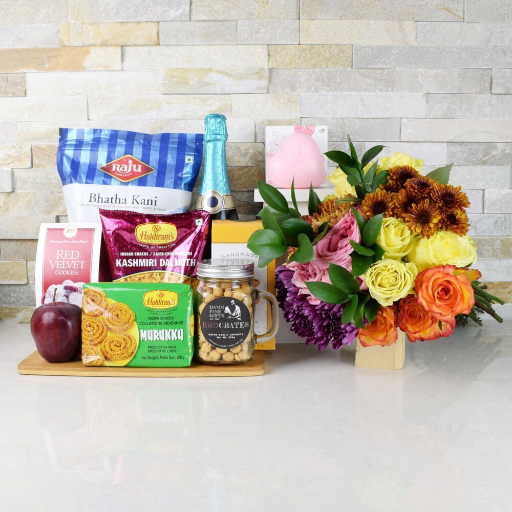 Have A Happy &amp; Bubbly Diwali Gift Set from Connecticut Baskets - Connecticut Delivery