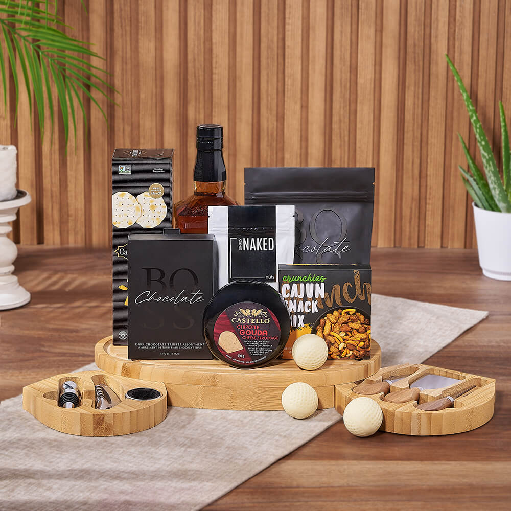 Whiskey and Snack Gift Box – how the gift is presented