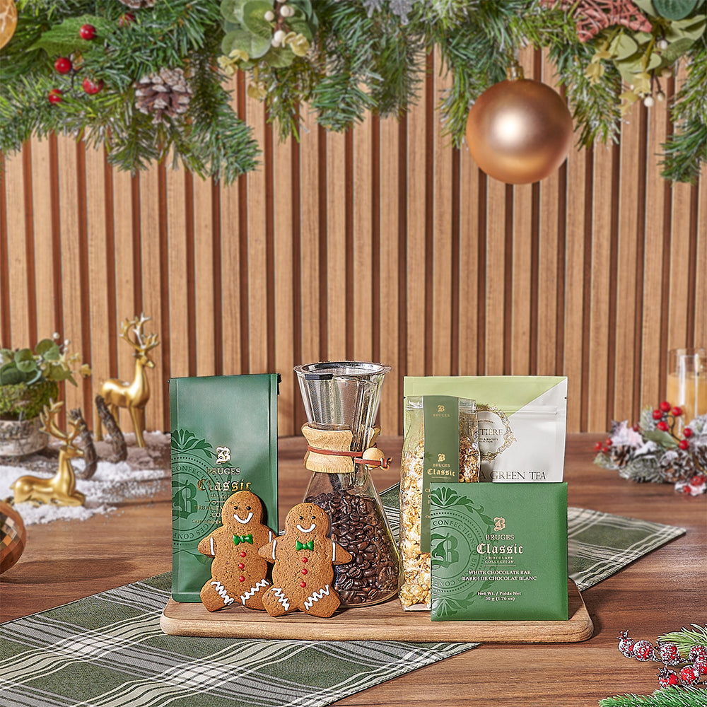 Holiday Warmth Coffee &amp; Treats Basket from Rhode Island Baskets - Gourmet Gift Set -  Rhode Island Delivery