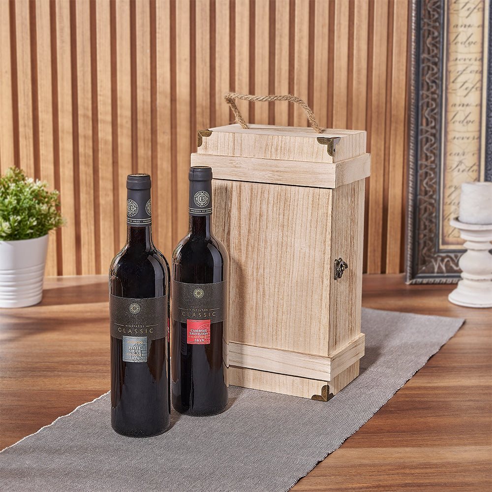 Wine Duo Kosher Gift – how the gift is presented