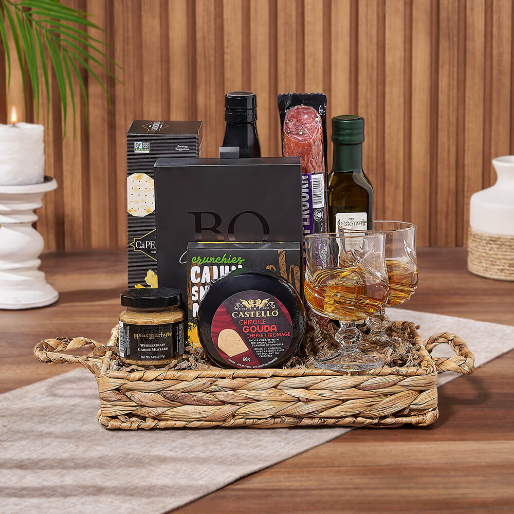 Boss Signature Whiskey Basket – how the gift is presented